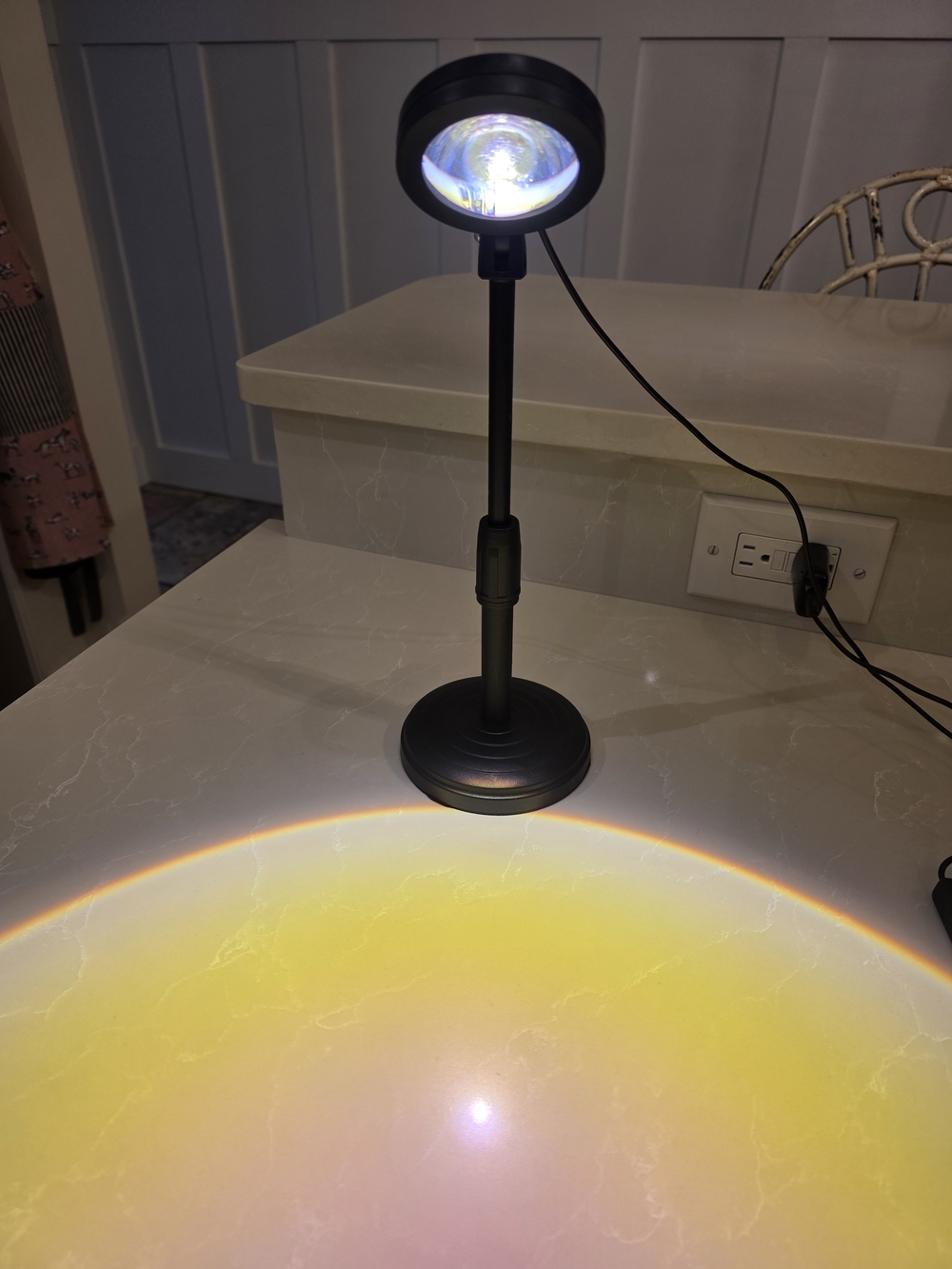 Adjustable Black LED Projection Sunset Lamp - Black